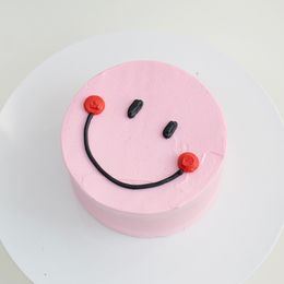 핑크 스마일 케이크 (미니)