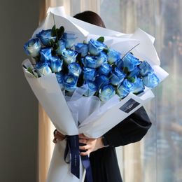 대형꽃다발 (기적같은 사랑, 파란장미)