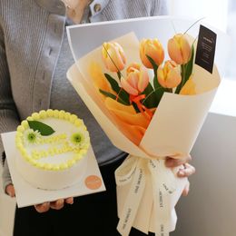 3월의 탄생화 (망고튤립) & 해피버스데이 케이크 (미니)