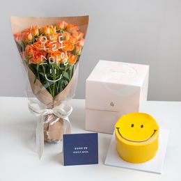 어텀파티 레터링 꽃다발 & 스마일 케이크