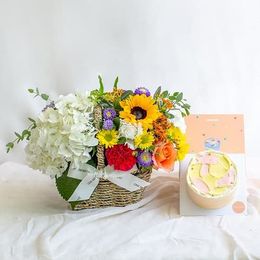 트로피컬 블룸 & 레어 치즈 팔레트케이크 (미니)