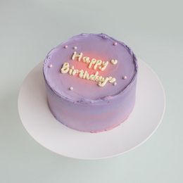 오로라 레터링 케이크 (퍼플/1호)
