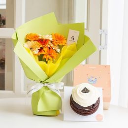 신비의 꽃, 거베라 (믹스) + 초콜릿 미니 케이크