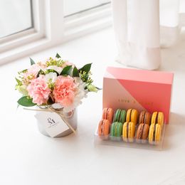 카오리 핑크 센터피스 & 마카롱 (10구)