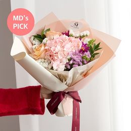 핑크 수국 다발