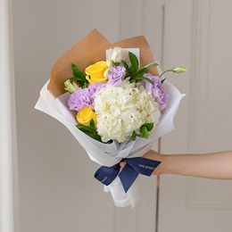 썸머 화이트 수국 다발