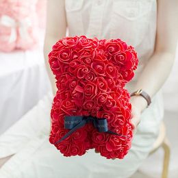 로즈 플라워 베어 (레드)