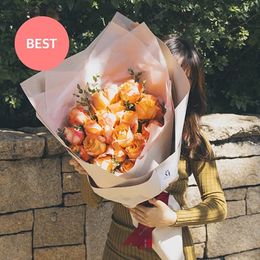 대형꽃다발 (코럴리프장미)