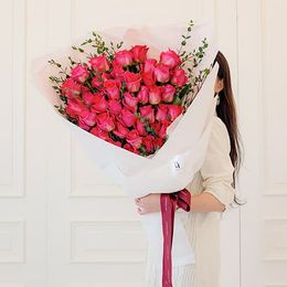 자이언트꽃다발 (핫핑크장미)