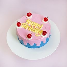 빈티지 메리체리 레터링케이크