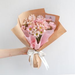 연핑크 소국 꽃다발