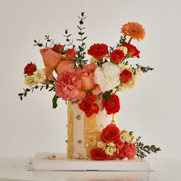 생화 플라워 케이크 (오렌지 크러쉬)