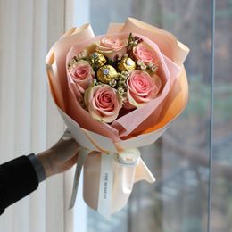 발렌타인 페레로 꽃다발 (핑크)