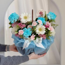 [블루 앤 핑크] 볼드 바스켓
