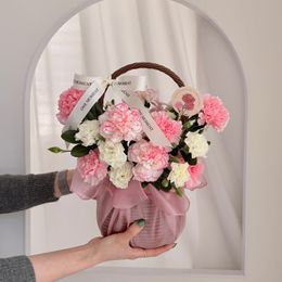 카네이션 바스켓 [핑크]