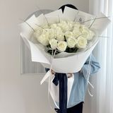 6월의 탄생화, 화이트로즈 (대형꽃다발)